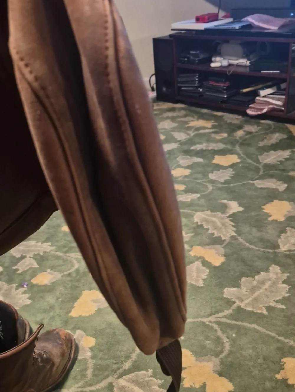 L.L. Bean Brown Leather Sling Messenger Bag